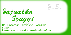 hajnalka szugyi business card